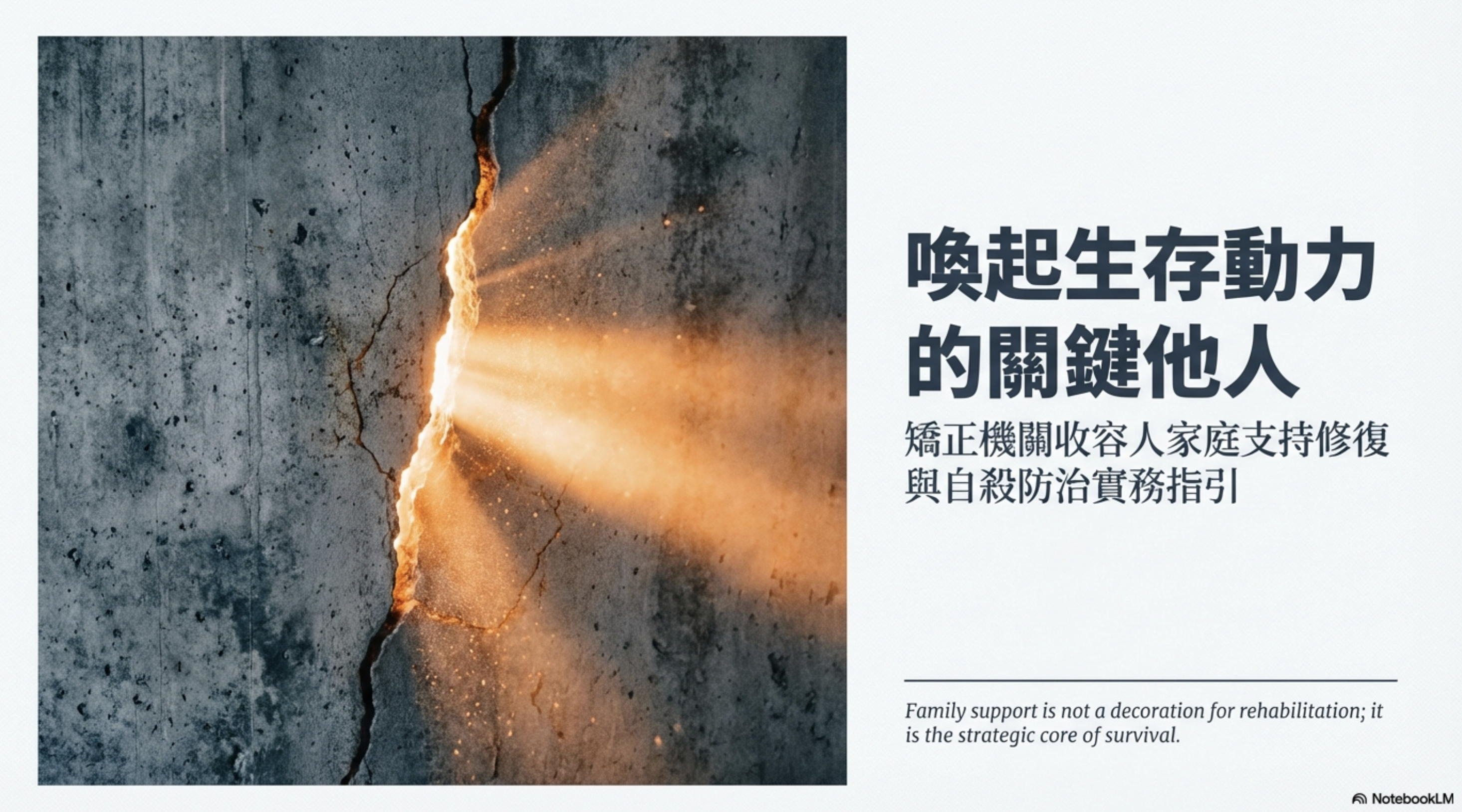 矯正機關收容人家庭支持修復與自殺防治實務操作手冊